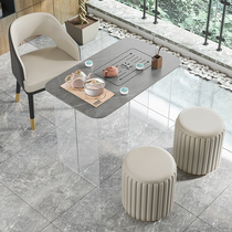 Acrylic small family type balcony tea table rockboard tea table home small tea table minimalist modern tea table tea table and chairs combination