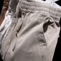 Foreign trade Mens export tail single to domestic sales cut tail goods Four Seasons yarn card thread cotton elastic loose ankle-length pants
