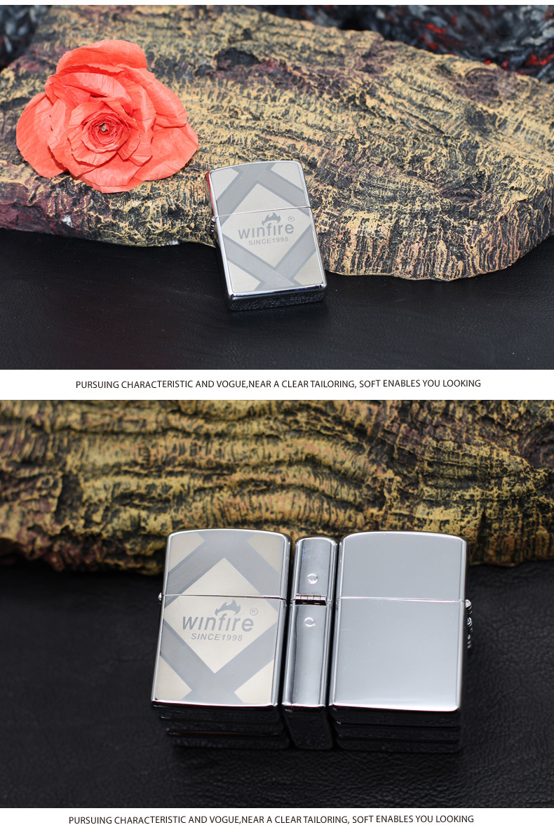 winfire/兴丰商务火机防风 个性创意拉丝煤油打火机厂家批发