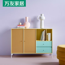 Italian Minimalist Baking Lacquered Dining Side Cabinet Nordic Light Lavish Closing Cabinet Leaning Against Wall Storage Decorative Cabinet Living-room Partition Cabinet Customize