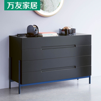 Italian Minimalist Baking Lacquered Four Bucket Cabinet Modern Minima Containing Lockers Sub Bedroom Side Cabinet Bed Head Cabinet Combination