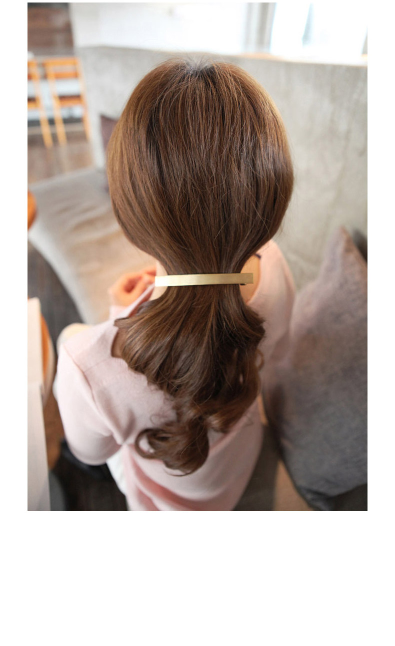 日韩简约马尾夹刘海发卡韩国发夹金属拉丝一字弹簧夹成人头饰顶夹