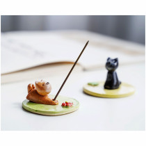 Shiba Inu Brothers Imported Seto Burning Fraction Fragrant Dish Japanese Hand-made Fragrant Line Incense Pins