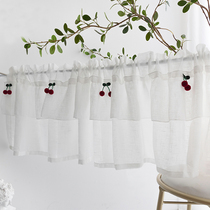 American country curtain white curtain half curtain short curtain short curtain kitchen cover curtain curtain