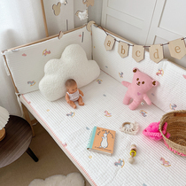 Ultra soft ultra fine Korea 60 pure cotton children bed cover without fluorescent double-sided all-cotton baby clips cotton linen