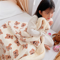 Milk Suede Nursery School Afternoon Nap Blanket Blanket Children Cashmere Quilt Cover Blanket Cute Casual Little Blanket Sofa Cover Blanket