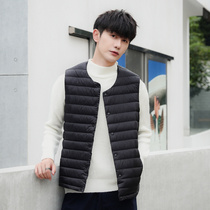 2020 autumn and winter new lightweight down jacket vest mens liner warm large size short loose vest waistcoat