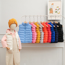 Autumn and winter childrens light down vest vest baby boys and girls big children small childrens waistcoat to wear spring and autumn