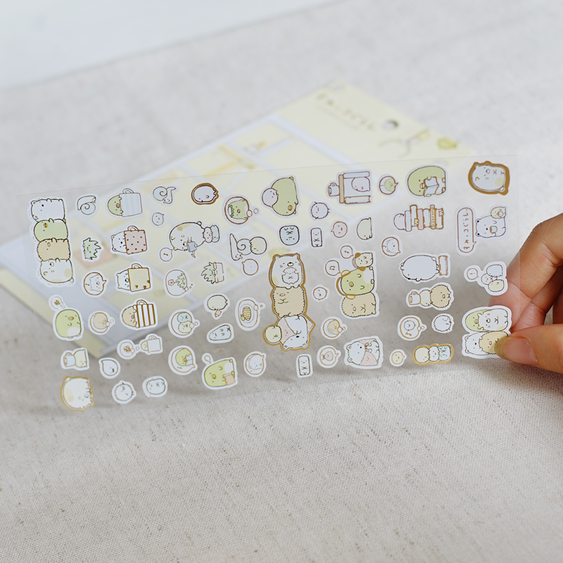 韩国创意文具可爱卡通小动物贴纸 可爱日记装饰贴DIY工具手账贴纸产品展示图2