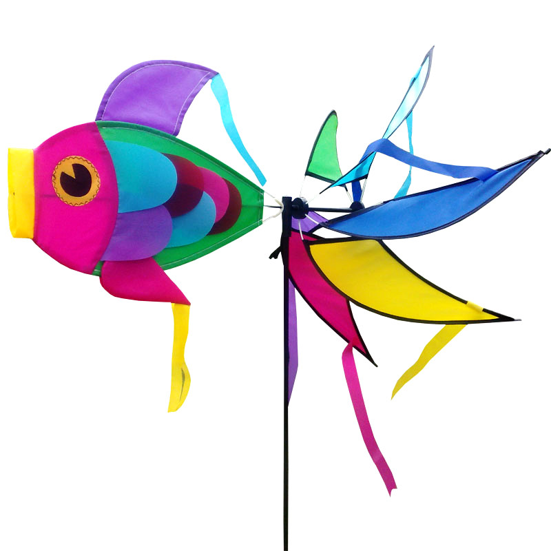 希宝 年年有鱼金鱼造型布风车楼盘景区公园幼儿园户外装饰品道具
