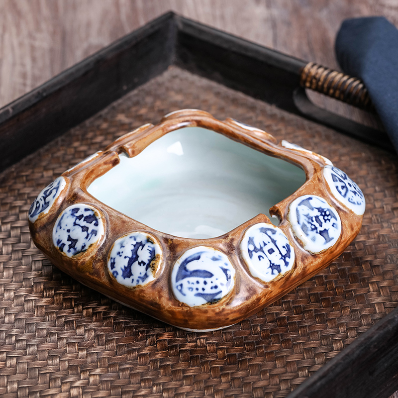 Chinese style restoring ancient ways of jingdezhen ceramics large ashtray creative move feng shui home sitting room office furnishing articles