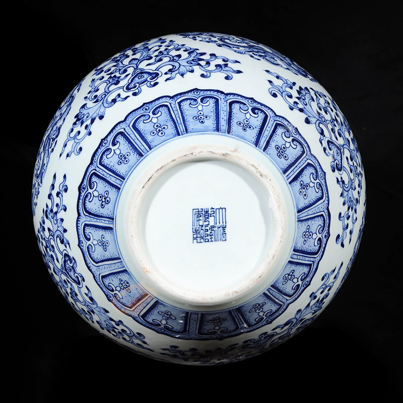 Jingdezhen ceramics imitation qianlong vase of blue and white porcelain bottle gourd furnishing articles feng shui plutus sitting room porch decoration