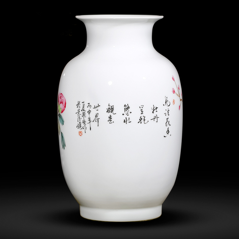 The Master of jingdezhen ceramics hand - made pastel vases, flower arranging flowers prosperous Chinese sitting room ark, furnishing articles