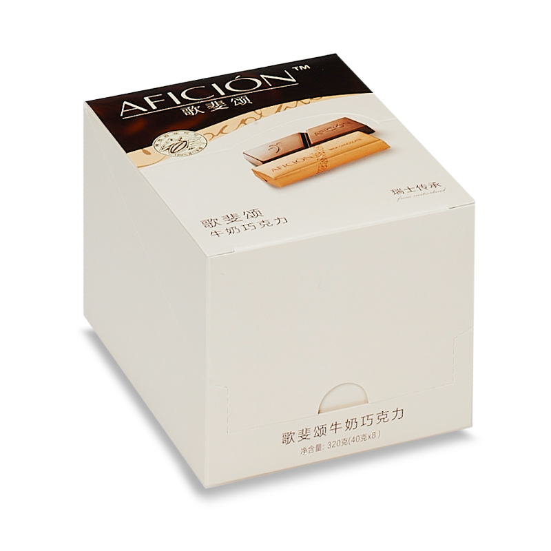 歌斐颂 纯可可脂牛奶巧克力礼盒40g*8盒装 休闲零食食品礼包产品展示图2