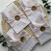 Morandi Phnom Phnom Penh Lace Invites Cambodia upscale ribbon Please post wedding wedding Wedding Invitations Simple Single Page Wedding Invitation Letter Customised