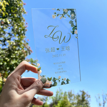 Acrylic Customized invitation to Cambodia Aimin wedding Guildson Department Net Red Nordic Ins Wind Joy Post Transparent Wedding Invitations