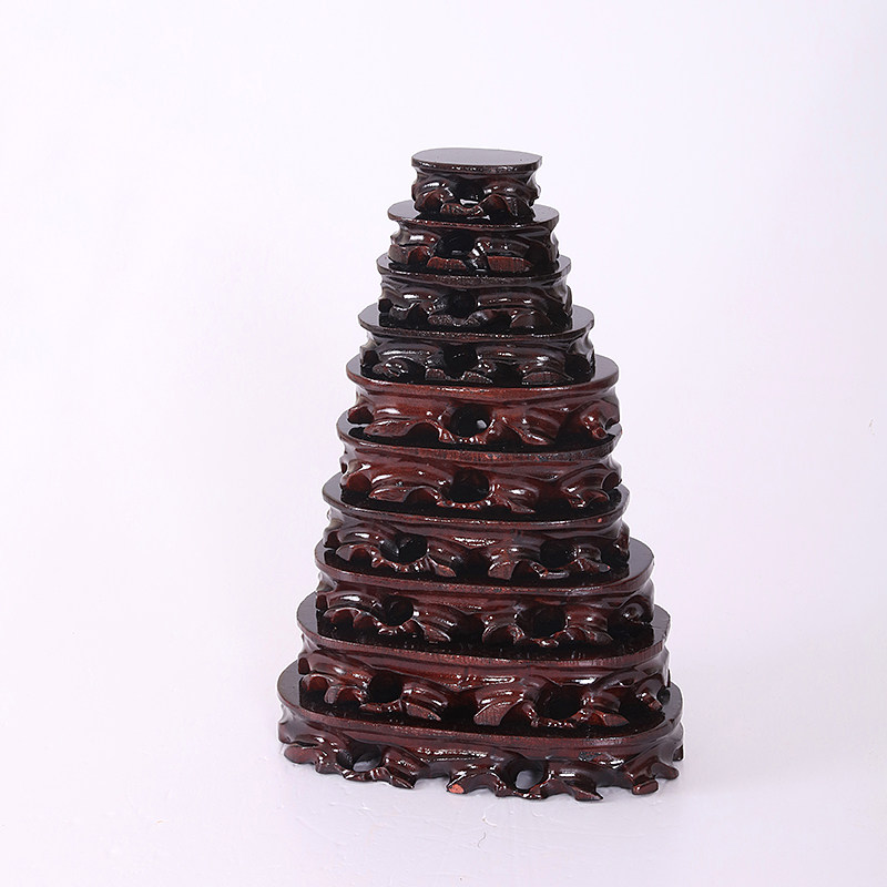red solid wood stone base with jade stone shelf ornaments buddha statues can be grooved flower bonsai root carving wooden pallet ra