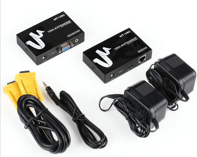 mt-200t 200m vga extender screen splitter network extender vga signal amplifier 200m internal network extender with definition adjustment knob