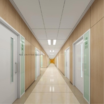 Hospital steel plate parapet wall dry hanging wall wood grain laminated metal composite panel wall surface corrugated medical partition wall steel wall panel