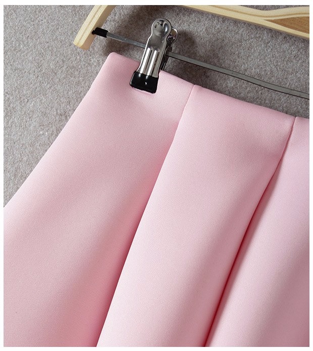 高腰半身裙秋冬显瘦a字伞裙甜美太空棉修身半