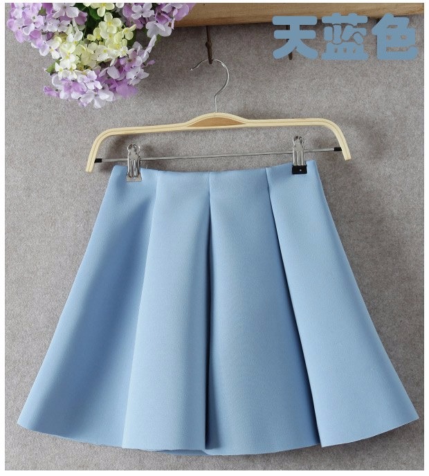 高腰半身裙秋冬显瘦a字伞裙甜美太空棉修身半
