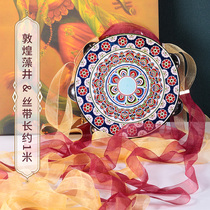 Hanfu photo location props Bell drum Tang Song style Dunhuang style tambourine with multi-color streamers tassel accessories Hairpin