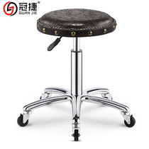 Explosion-proof beauty stool rotating lifting big work pulley chair Hair makeup Nail barbershop Hair salon special round