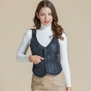 羽绒棉马甲女秋冬短款修身保暖轻薄棉衣内胆吊带背心女式马夹韩版