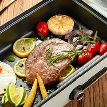 Little Bear multifunctional cooking pot household barbecue grill electric hot pot Net red pot electric grill machine integrated