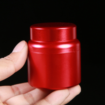 Pro rhyme small portable travel mini tea jar titanium metal stainless steel tea packaging box seal
