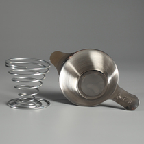 Qinyun tea leak tea residue filter Stainless steel filter Gongfu tea funnel Black tea filter holder accessories Porcelain