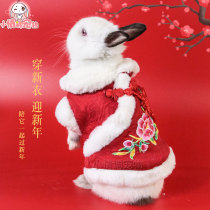 Pet Rabbit Rabbit New Year clothes Down with small bunnies clothes Pets Rabbit Christmas Tear Rabbit New Year Clothes New Year clothes Winter clothes