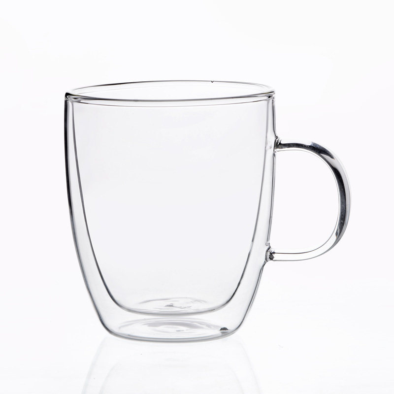 【品味元素旗舰店】品味元素 高硼硅双层带把手耐热玻璃杯 隔热不烫手