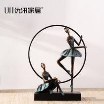 Retro pendulum living room decorations home desktop decoration American creative nostalgic art Chinese style girl