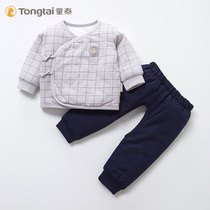 Tongtai newborn crotch-opening kimono cotton suit autumn and winter 0-3 months of male and female babies cotton clothes cotton pants warm clothes
