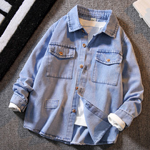 Boys shirt autumn 2021 new childrens long sleeve spring and autumn models