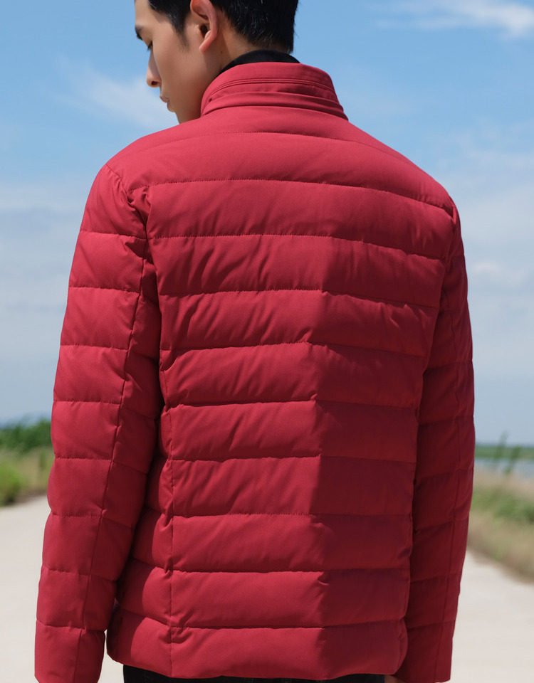 每个人祝伟半成品男短款韩版2018青年羽绒服学生九成品衣壳皮8815