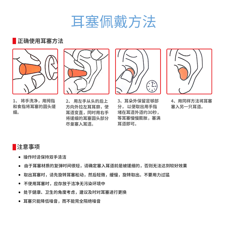 3m1100专业隔音耳塞防噪声降噪学习睡觉睡眠用防呼噜工业男女静音
