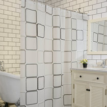 Shower curtain set non-perforated bathing cord toilet curtain thickened waterproof hanging curtain bathroom curtain partition curtain