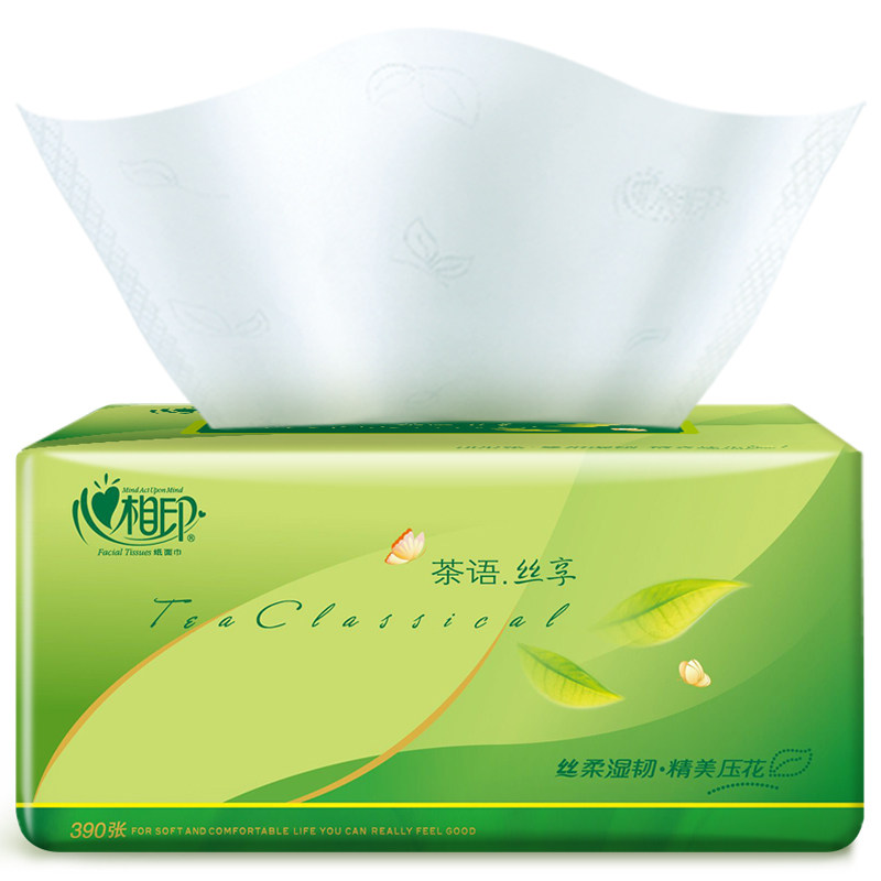 心相印抽纸卫生面巾纸家庭家用餐巾软抽纸巾3层24包整箱dt15130