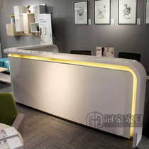 Baking paint front desk reception desk arc bar company simple front desk consultation desk corner cash register custom-made