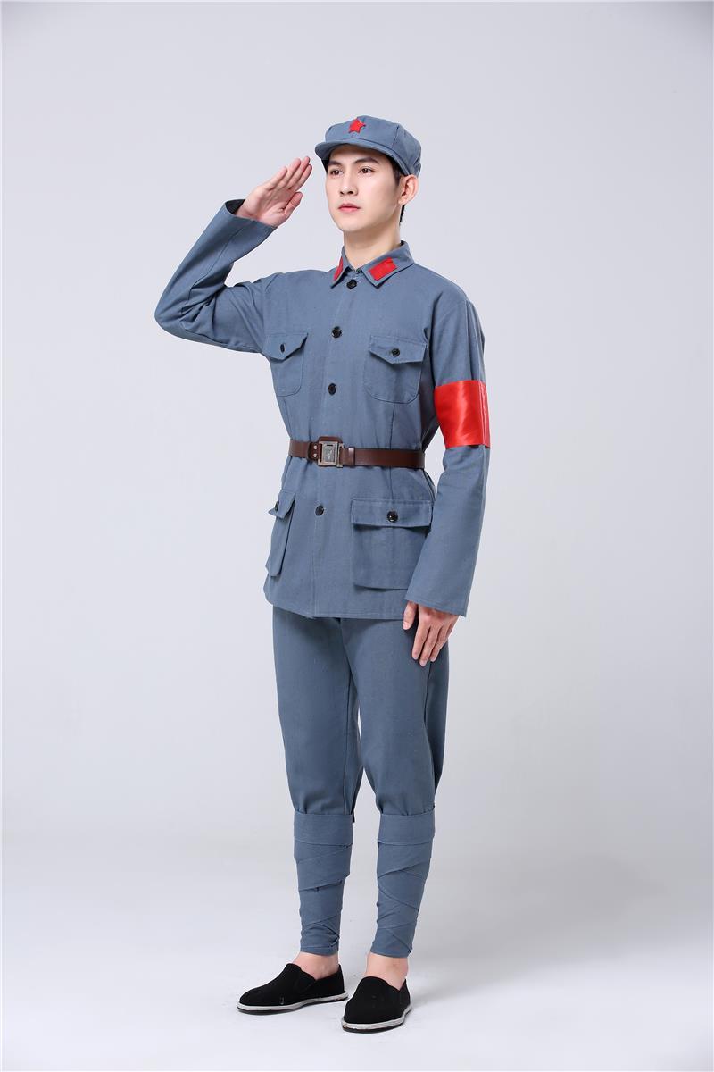 成人红军演出服合唱服男女八路军的衣服抗战服装红卫兵军装表演服