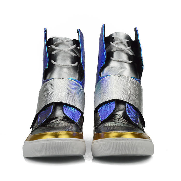 韩版时尚潮流男士高帮男鞋个性嘻哈街舞跳舞鞋子男歌手dj演出鞋潮