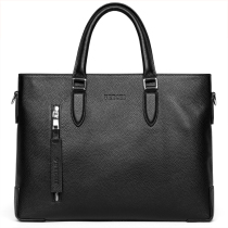 Leather Hand Bag Mens hand holding business casual mens bag computer bag soft cowhide briefcase Horizontal Mens bag
