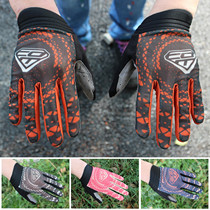 COM Bike Mountain Bike Mountain Bike Ram Off-road Enduro speed drop Summer breathable attaching full finger long finger riding glove