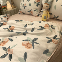 Fruit scents autumn real fruit four pieces of full cotton pure cotton minimalist American field Garden Wind 1 5m1 8 bed cover sheet