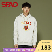 SPAO mens pullover hooded leisure sweater spring new fashion trend Korean version SPMH94TH22