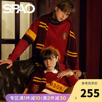 SPAO Harry potter joint item couple contrast color polo sweater new SPMWA36D02 SPMWB49D02