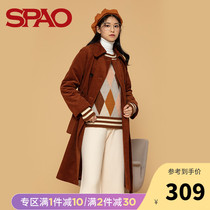 SPAO womens windbreaker 2021 new fashion trend corduroy long Korean version of the jacket SPJL94VS54
