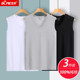 Men's vest tide summer cotton white sports fitness wear bottoming shirt wide shoulder sleeveless t-shirt waistcoat men Men's vest tide summer cotton white sports fitness wear bottoming shirt wide shoulder sleeveless t-shirt waistcoat men